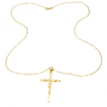 9ct gold 2.4g 20 inch Crucifix Pendant with chain